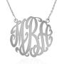Joelle Monogram Necklace Sterling Silver Custom Any Initial Name Necklace for Women Girls