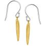 Silpada on Point Triangular Drop Earrings with 5/8 ct Cubic Zirconia in Sterling Silver & Brass