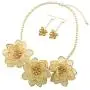 BOCAR Bib Statement Pendant Flower Jewelry Set Necklace and Earrings for Women Gift (NK-10372-cream) BOCAR Bib Statement Pendant Flower Jewelry Set Necklace and Earrings for Women Gift (NK-10372-cream)