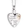 Cremation Jewelry for Ashes Heart Shaped Premium Stainless Steel Keepsake Memorial Necklace Chains for Men Women Carved No Longer By My Side Forever In My Heart (Grandma)