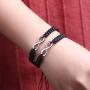 RAMESON 2Pcs Infinity Distance Couple Braided Handcrafted His and Hers Bracelet Adjustable Lovers Bracelet Forever Friend