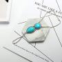 Olbye Turquoise Bracelet Silver Ring Bracelet Personalize Hand Chain Everyday Bracelet Jewelry for Women and Teen Girls