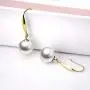 18k Gold Earrings for Women, Cultured Freshwater Pearl Dangle Fine Jewelry Earring, 8 mm