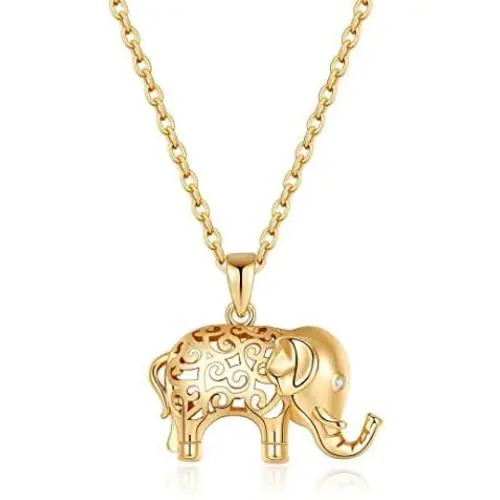 IEFRICH Cubic Zirconia Horse Elephant Turtle Sunflower Pendant Necklaces for Women Girls, 14K Gold Plated Crystal Heart Necklace Jewelry Gifts IEFRICH Cubic Zirconia Horse Elephant Turtle Sunflower Pendant Necklaces for Women Girls, 14K Gold Plated Crystal Heart Necklace Jewelry Gifts