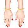 Efulgenz Indian Style Bollywood 14 K Gold Plated Filigree Wedding Bridal Bracelet Bangle Set Jewelry