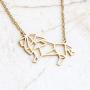 La Menagerie Lion Gold Origami Jewelry & Gold Geometric Necklace – 18 Karat Plated Gold Necklace & Lion Necklaces for Women – Lion Necklace for Girls & Origami Necklace