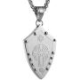 HZMAN Mens Warriors Medieval Shield Celtic Knot Irish Cross Stainless Steel Pendant Necklace Silver / Gold