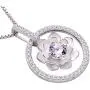ALOV Jewelry Sterling Silver Pure Love Cubic Zirconia Pendant Necklace ALOV Jewelry Sterling Silver Pure Love Cubic Zirconia Pendant Necklace
