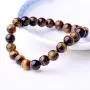 WRCXSTONE Natural 8mm Gorgeous Semi-Precious Gemstones Healing Crystal Stretch Beaded Bracelet Unisex