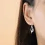 Boma Jewelry Sterling Silver Bird On A Perch Oval Dangle Earrings Boma Jewelry Sterling Silver Bird On A Perch Oval Dangle Earrings
