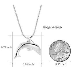 Dolphin Shape Cremation Necklace for Ashes Stainless Steel Ashes Holder Keepsake Memorial Urn Pendant Jewelry +Fill kit