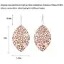 Qing Birdee Hollow Fashion Long Leaf Pendant Necklace and Earrings Jewelry Gifts for Women Girls Qing Birdee Hollow Fashion Long Leaf Pendant Necklace and Earrings Jewelry Gifts for Women Girls