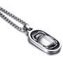 Elfasio Scarab Eye of Horus Egypt Necklace for Men Stainless Steel Both Sided Ancient Egyptian Symbol Protection Pendant Chain Set 18-30 inch