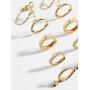Erpels Gold Huggie Hoop Earring Set Small Hoop Earrings Cubic Zirconia Chain Hoop Earrings for Women Girls