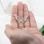 ELEGANZIA Butterfly Necklaces for Women Sterling Silver Jewelry Sparkling Cubic Zirconia for Teenage Girls Girlfriend Mom
