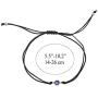 6pcs Red/Black String Kabbalah Turkish Evil Eye Charm Bracelets for Protection and Luck Adjustable Hand-Woven Red Cord Thread Friendship Bracelet Amulet Jewelry
