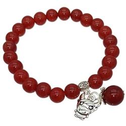 Feng Shui Handmade Chinese Zodiac Year Animal Red Agate Beads Bracelet