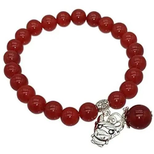 Feng Shui Handmade Chinese Zodiac Year Animal Red Agate Beads Bracelet
