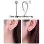 ChicSilver 925 Sterling Silver Lotus Flower Colorful Topaz Ear Jacket Front and Back Stud Earrings for Women (with Gift Box)