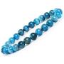 Natural Semi-Precious Gemstone Beaded Stretch Bracelet 8mm Round Beads Chakra Crystal Healing Jewelry for Women Men 7''