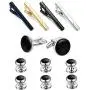 FIBO STEEL Tie Clip Tuxedo Studs and Cufflinks Set for Men Wedding Business Fathers Day Birthday Gifts Jewelry