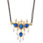 Efulgenz Mangalsutra Indian Traditional Crystal Rhinstone Kundan Gold Plated Pendant Necklace Earring Jewellery Set