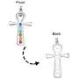 PH PandaHall 1 Pack 7 Chakras Natural Quartz Gemstones Beads Pendant Charms Point Chakra Reiki - Ankh Cross Style PH PandaHall 1 Pack 7 Chakras Natural Quartz Gemstones Beads Pendant Charms Point Chakra Reiki - Ankh Cross Style
