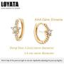 LOYATA Star Huggie Earrings Gold Dangle Hoop Drop 14K Gold Filled Dainty Small Simple Hypoallergenic Jewelry Gift for Women