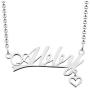 CLY Jewelry Custom Stainless Steel Pendant Customized Plate Silver Personalized Name Necklace