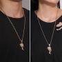 ROWIN&CO Egyptian Queen Nefertiti Necklace Bling Iced Out Gold Plated Vintage Jewelry Cubic Zirconia Hip Hop Pendant Personalized Gifts for Men Women/Best Love Wife/Girlsfriend Birthday