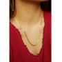 MONOZO Gold Paperclip Chain Necklace for Women, 14k Gold Filled Link Paperclip Chain Choker Necklace Chain Link Bracelet Sets Girls Long Oval Rectangle Chain Paper Clip Link Necklace for Women Girls