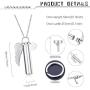 LOYALLOOK Urn Necklaces for Human Pet Ashes Angel Wing Cylinder Memorial Urn Necklace Stainless Steel Cremation Jewelry Urn Keychain for Ashes