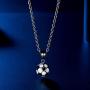 IFUAQZ Unisex Stainless Steel Soccer Ball Pendant Free Link Chain Necklace Football Jewelry for Men Boys