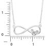 Disney Mickey Mouse Silver Plated Infinity Necklace and Hoop Earring Set; Jewelry for Women