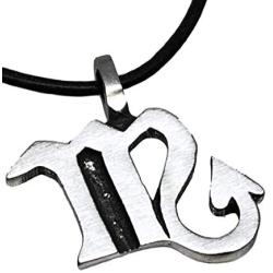 Trilogy Jewelry Pewter Zodiac Astrology and Astrological Birthday Pendant on Leather Necklace