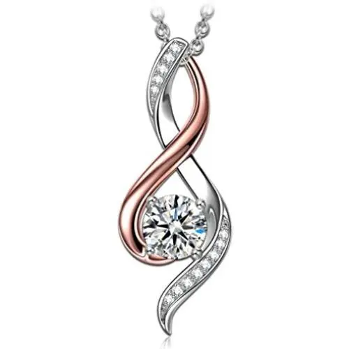 ANGEL NINA Gifts for Women Valentines Day 925 Sterling Silver Infinity Necklace Rose Gold Plated Mom Necklace with AAAAA Cubic Zirconia Jewelry Gifts for Grandma Mother in Law with Gift Box ANGEL NINA Gifts for Women Valentines Day 925 Sterling Silver Infinity Necklace Rose Gold Plated Mom Necklace with AAAAA Cubic Zirconia Jewelry Gifts for Grandma Mother in Law with Gift Box