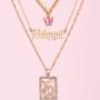 Haloty Punk Layered Butterfly Pendant Necklace Gold Initial Choker Necklaces Chain Fashion Letter Necklace Jewelry for Women and Girls (Dragon)