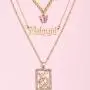 Haloty Punk Layered Butterfly Pendant Necklace Gold Initial Choker Necklaces Chain Fashion Letter Necklace Jewelry for Women and Girls (Dragon)