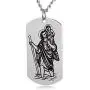 ZJFHTD St Christopher Saint Michael Archangel Dog Tag Necklace Protect Us Religious Travelers Prayer-C13 ZJFHTD St Christopher Saint Michael Archangel Dog Tag Necklace Protect Us Religious Travelers Prayer-C13