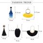 Udalyn 9 Pairs Tassel Earrings Bohemian Silky Thread Fan Fringe Tassel Earrings Set Fashion Colorful Handmade Dangle Hook Eardrop For Women Jewelry Gift