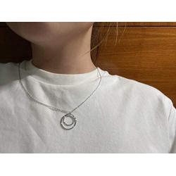 Sister Gifts from Sister, Jewelry,Double Rings Infinity Necklace Best Friend Birthday Gifts