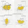 Ailiessy Cute Honey Bee Enamel Lapel Pins Funny Cartoon Insect Bee Wasp Brooches Pins for Women Girls Jacket Sweater Hat Cotated Pins Jewelry 4Pcs Set Ailiessy Cute Honey Bee Enamel Lapel Pins Funny Cartoon Insect Bee Wasp Brooches Pins for Women Girls Jacket Sweater Hat Cotated Pins Jewelry 4Pcs Set