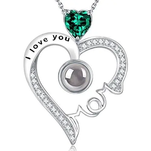 I Love You Mom Necklace 100 Languages Mothers Day Birthday Gifts Mom April May Birthstones Jewelry Simulated Diamond Emerald Blue Sapphire and more stones Sterling Silver Pendant I Love You Mom Necklace 100 Languages Mothers Day Birthday Gifts Mom April May Birthstones Jewelry Simulated Diamond Emerald Blue Sapphire and more stones Sterling Silver Pendant