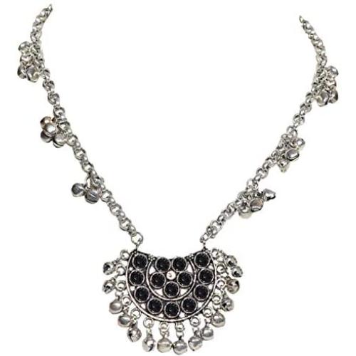 Sansar India Bollywood Triangle Pendant Thread Choker Indian Necklace Jewelry For Girls and Women