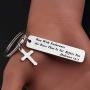 MAOFAED Religious Jewelry Bible Verse Keychain Run with Endurance The Race That is Set Before You Hebrews 12:1 Scripture Keychain