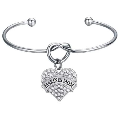 FUSTMW Marine Mom Charm Bracelet Marine Mom Jewelry