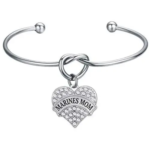 FUSTMW Marine Mom Charm Bracelet Marine Mom Jewelry FUSTMW Marine Mom Charm Bracelet Marine Mom Jewelry