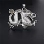 UMtrade Hip Hop Jewelry Huge Male Men Stainless Steel Dragon Necklace Chinese Zodiac Animal Pendant