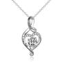 Sister/Mom/Daughter/Grandma/Nana Necklace for Women Sterling Silver Mom/Daughter/Grandma/Nana I love You Forever Love Heart Necklace Jewelry for Birthday Gifts