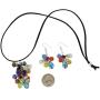 GlassOfVenice Venetian Charms Murano Necklace and Earrings Set - Multicolor